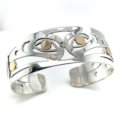 Bracelet - Sterling Silver & 14k Gold - Spilt Raven