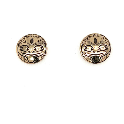 Earrings - 14k Yellow Gold  - Studs - Frog