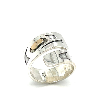 Ring - Sterling Silver & 14k - Wrap - Frog