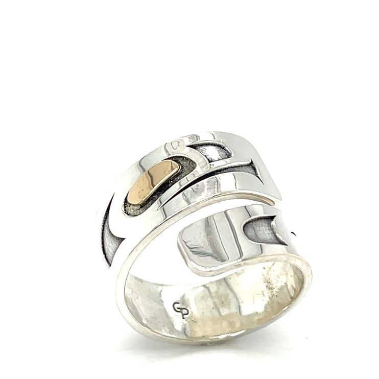 Ring - Sterling Silver & 14k - Wrap - Frog