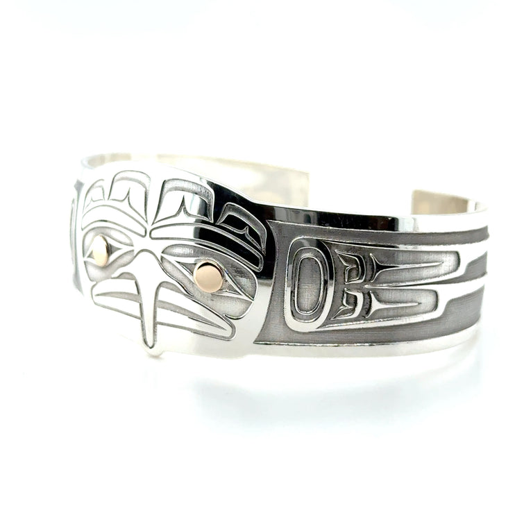 Bracelet - Sterling Silver & 14k Gold - Eagle Frontlet