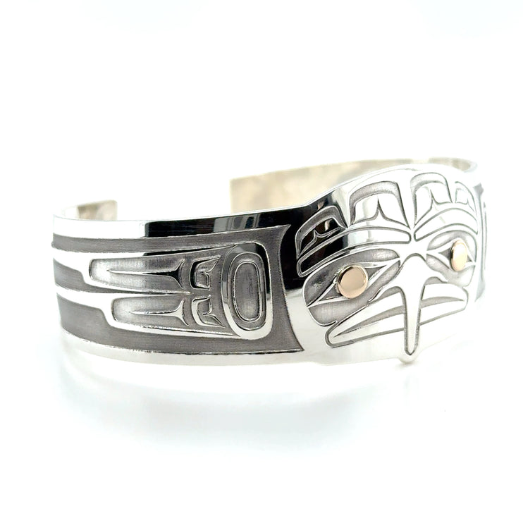 Bracelet - Sterling Silver & 14k Gold - Eagle Frontlet