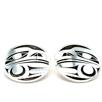 Earrings - Sterling Silver  - Studs - XL - Raven