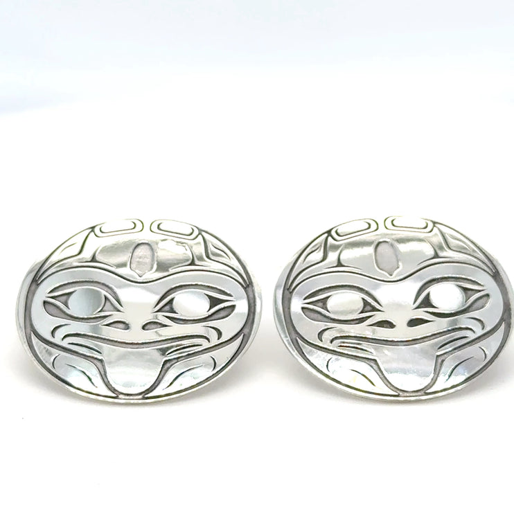 Earrings - Sterling Silver  - Studs - XL - Frog