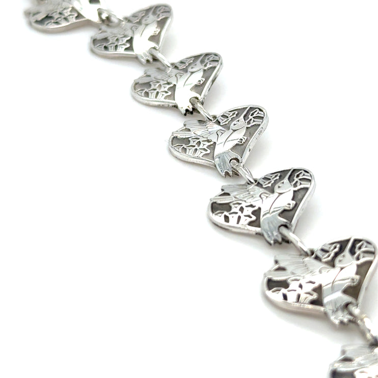 Bracelet - Sterling Silver - Link - Hummingbird Heart