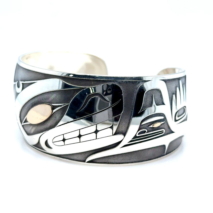 Bracelet - Sterling Silver & 14k Gold - Killer Whale