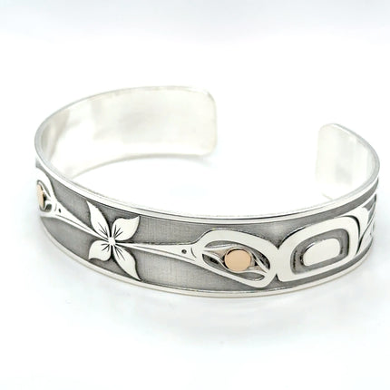 Bracelet - Sterling Silver & 14k Gold - Hummingbird