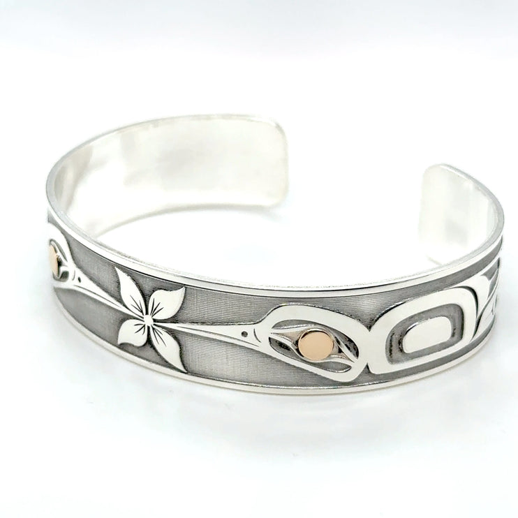 Bracelet - Sterling Silver & 14k Gold - Hummingbird