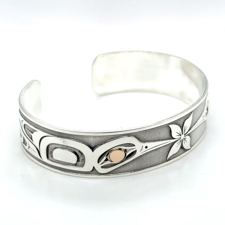 Bracelet - Sterling Silver & 14k Gold - Hummingbird