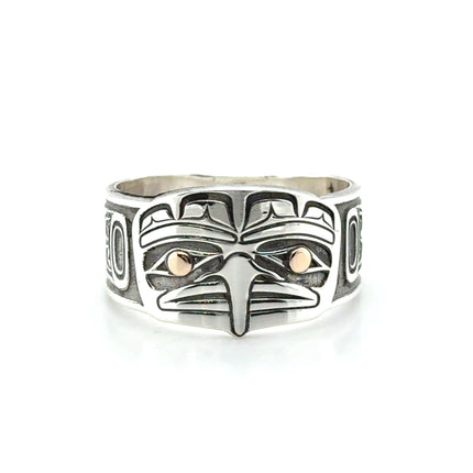 Ring - Sterling Silver & 14k - Eagle Frontlet