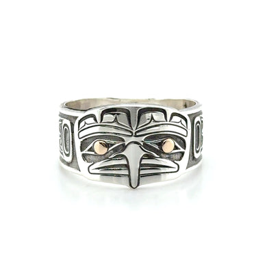 Ring - Sterling Silver & 14k - Eagle Frontlet
