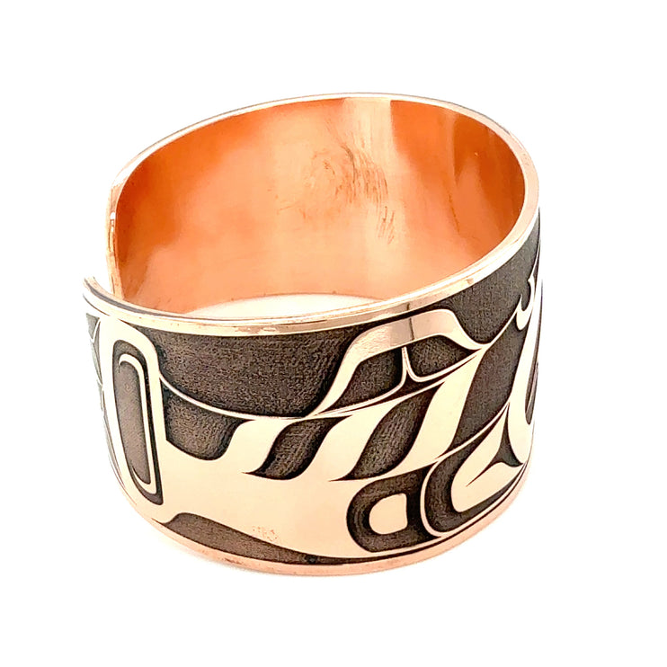 Bracelet - Copper - Killer Whale - 1 1/8" wide