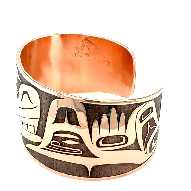 Bracelet - Copper - Killer Whale - 1 1/8" wide