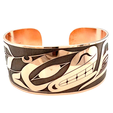 Bracelet - Copper - Killer Whale - 1 1/8" wide