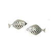 Earrings - Sterling Silver  - Studs - Halibut
