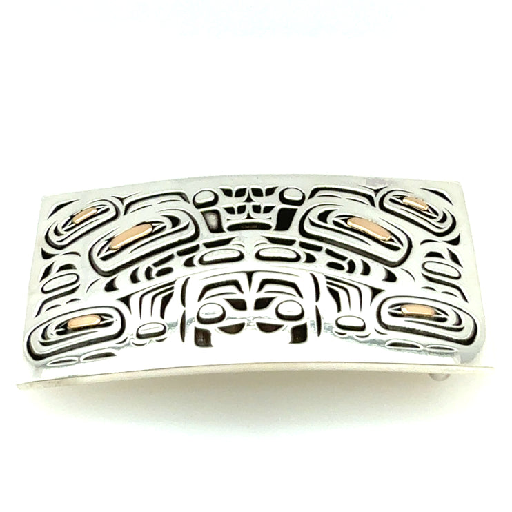 Belt Buckle - Sterling Silver & 14k Gold