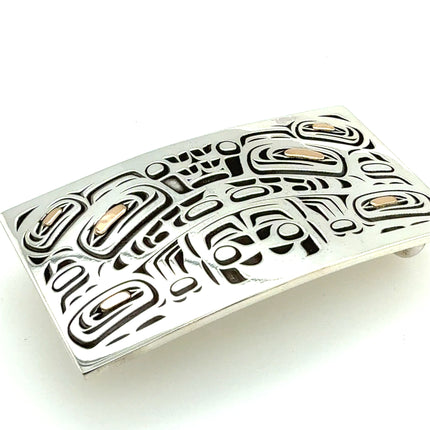 Belt Buckle - Sterling Silver & 14k Gold