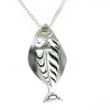 Pendant - Sterling Silver & 14k Yellow Gold - Halibut