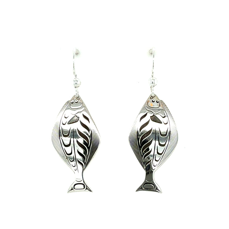Pendant - Sterling Silver & 14k Yellow Gold - Halibut