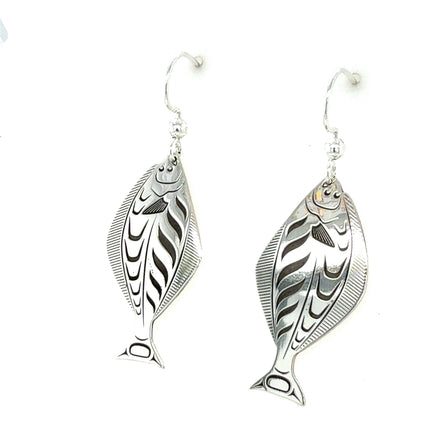Earrings - Sterling Silver - Halibut