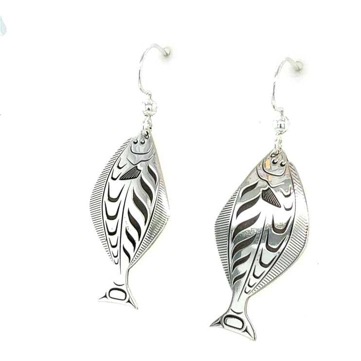 Earrings - Sterling Silver - Halibut