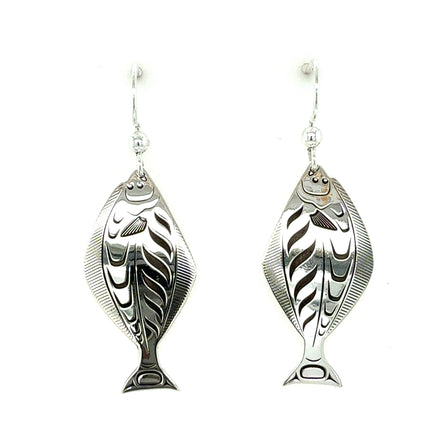 Earrings - Sterling Silver - Halibut
