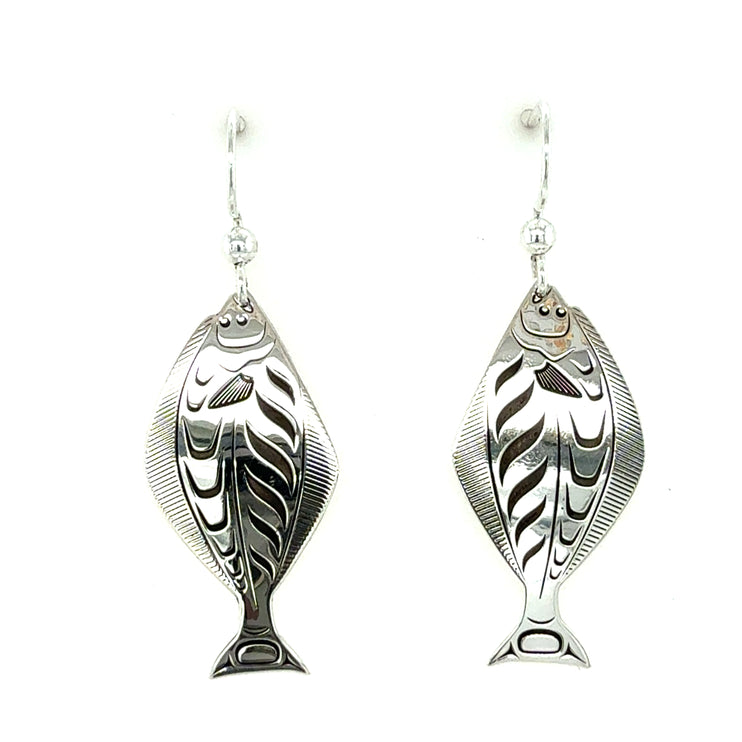 Earrings - Sterling Silver - Halibut
