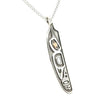 Pendant - Sterling Silver & 14k Yellow Gold - Feather - Hummingbird