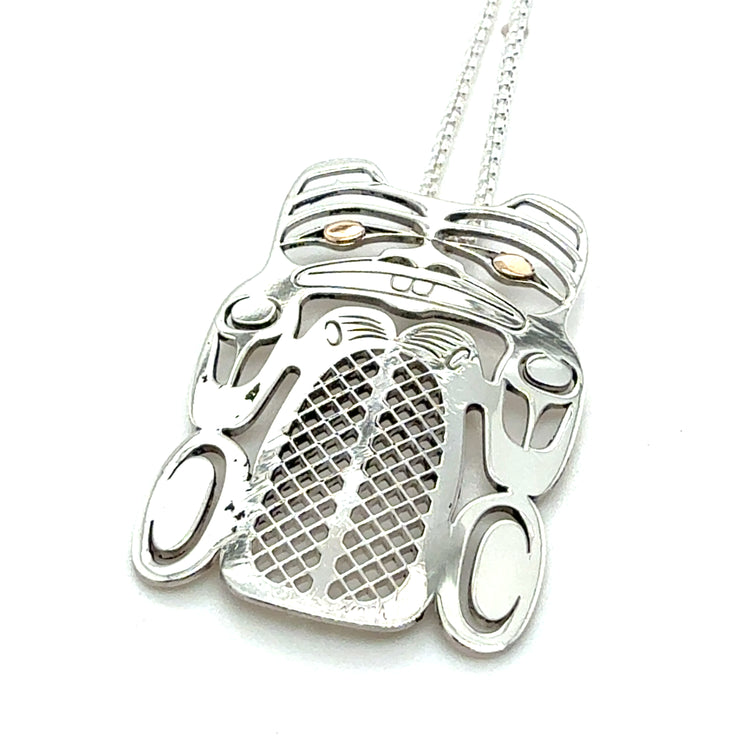 Pendant - Sterling Silver & 14k Yellow Gold - Beaver