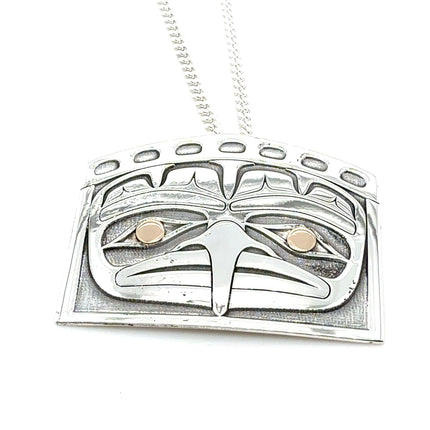 Pendant - Sterling Silver & 14k Yellow Gold - Eagle House Crest