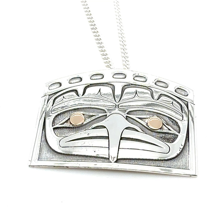 Pendant - Sterling Silver & 14k Yellow Gold - Eagle House Crest