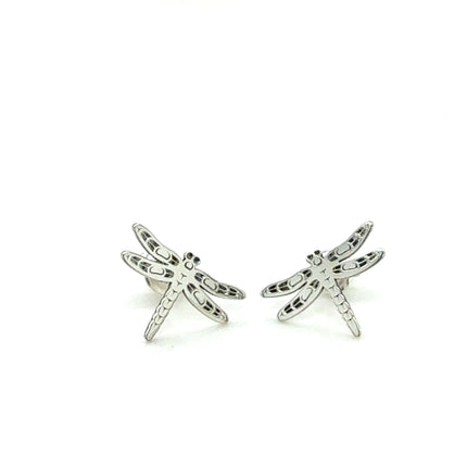 Earrings - Sterling Silver  - Studs - Dragonfly