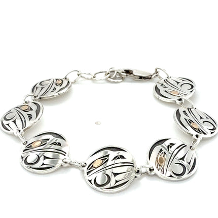 Bracelet - Sterling Silver & 14k - Link - Raven