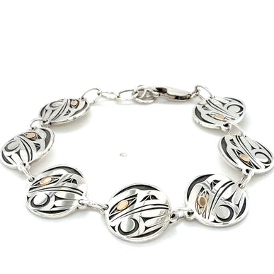Bracelet - Sterling Silver & 14k - Link - Raven