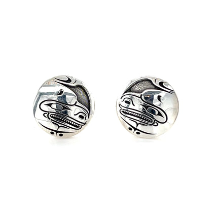 Earrings - Sterling Silver  - Studs - Killer Whale