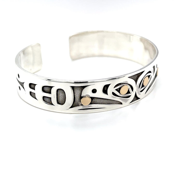 Bracelet - Sterling Silver & 14k Gold - Split Raven