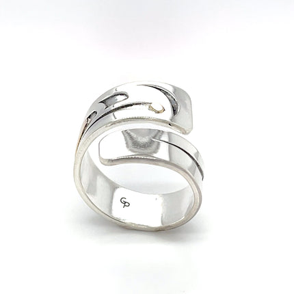 Ring - Sterling Silver & 14k - Wrap - Raven