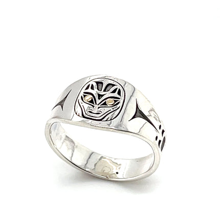 Ring - Sterling Silver & 14k - Wolf